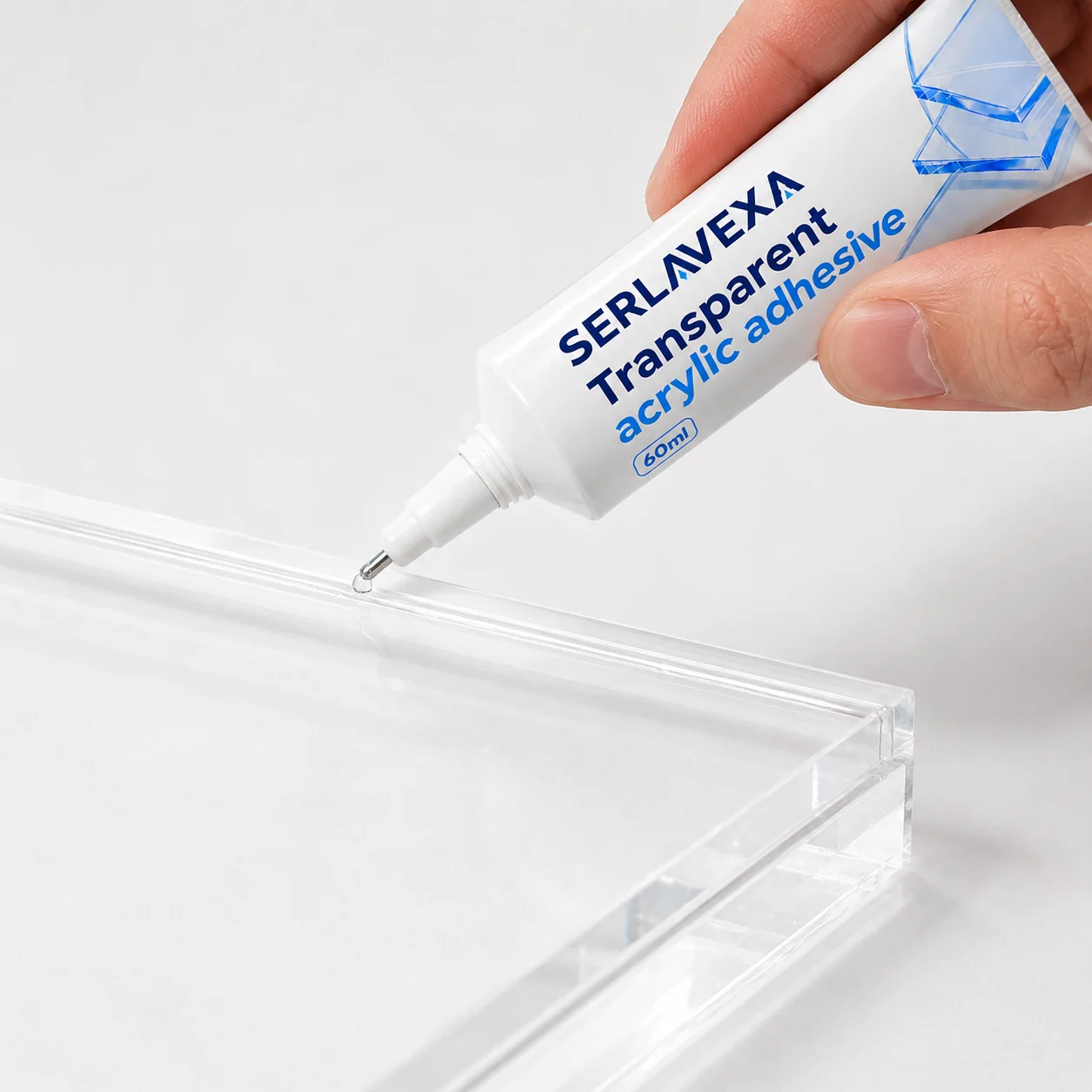 60ml Transparent Acrylic Adhesive Clear Bonding Glue for Acrylic Sheet Plastic Crafts Model Making DIY Repair Precision Nozzle