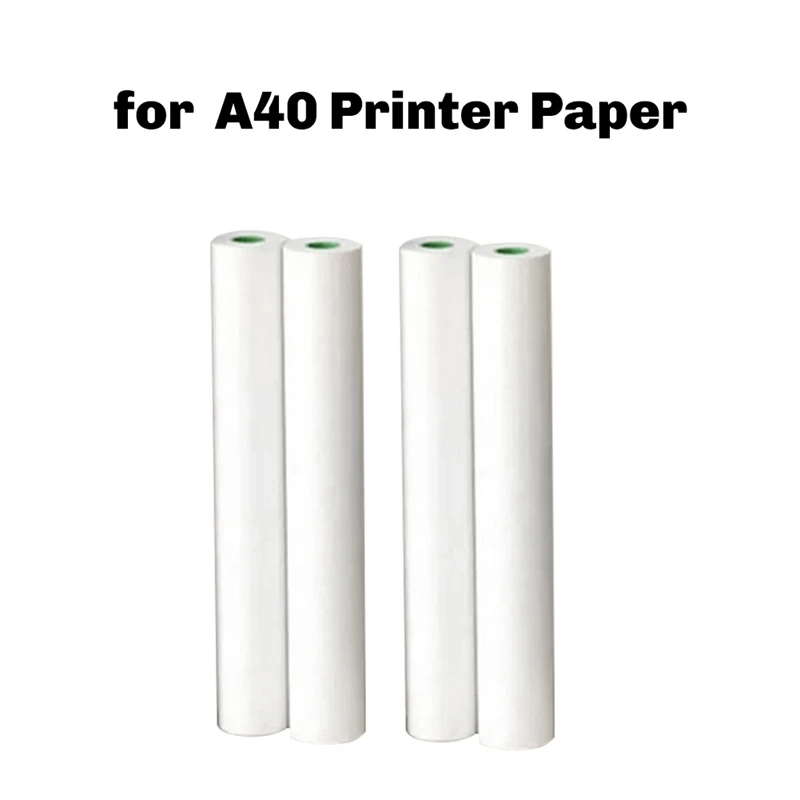 Papel térmico A4 para impressora Peripage A40, tipo de escrita de secagem rápida, rolo de papel contínuo, papel térmico