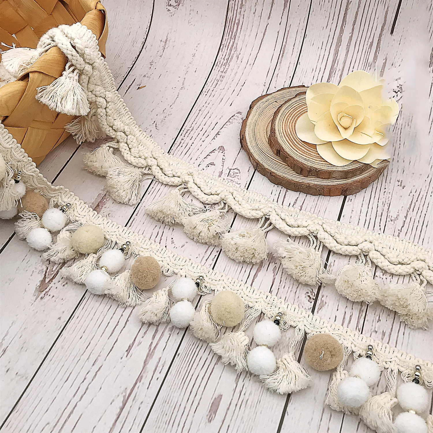 Diy Accessories With Tassels And Fringe Lace Trim Pure Cotton Handmade For Clothing Bags Hats And Curtain Decoration Appliques