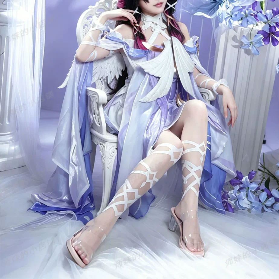 Genshin Impact Sandrone Columbina Cosplay Printed Pantyhose High Elastic Stockings Olita Over Knee Socks Anime Thigh Stockings