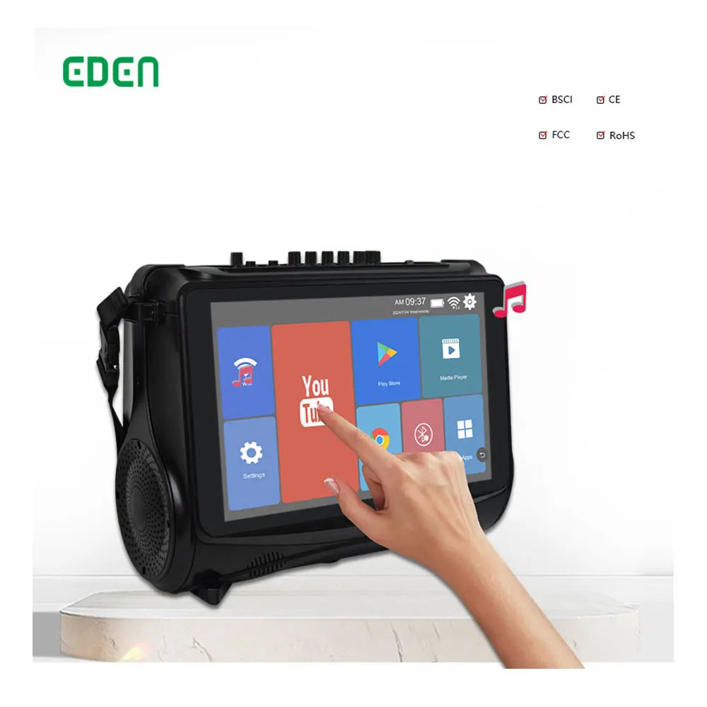 

15.4 Inch Wifi Bluetooth Speaker Professional Audio Party Box Wireless Karakoe Speaker Portable Video Speaker With Touch Screen