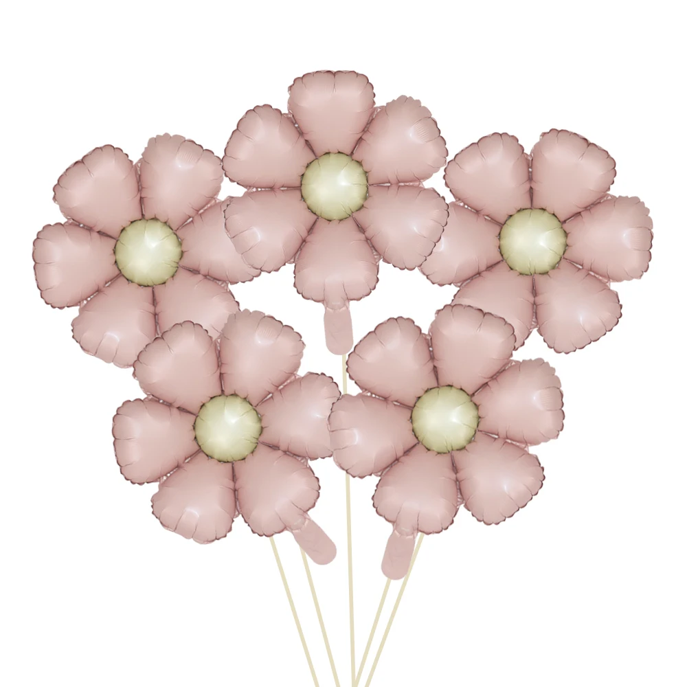 5pcs 50x40cm Matt Candy Daisy Balloon Aluminum Foil Balloons Sunflower Ballons Girl Baby Shower Birthday Party Wedding Decor