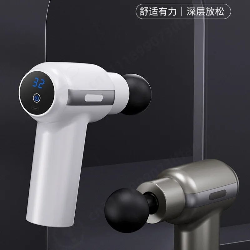 New Mini Fascia Gun Rechargeable Portable Muscle Massager Deep Tissue Vibration Massage Device for Fitness Yoga Body Relaxation