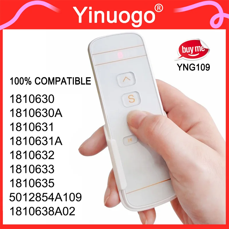 

YNG109 For 1810631 1810631A 1810630 1810630A 1810632 1810633 1810635 5012854A109 1810638A02 433.42MHz Gate Remote Control