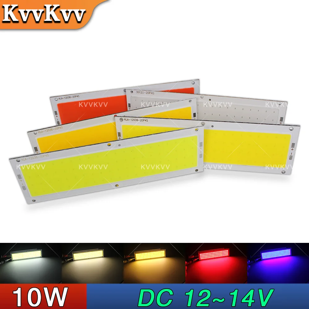 

High Brightness DC 12V Super Bright LED Strip 12W COB For Car Headlight Work Lamp Home Bulb 120*36mm DIY LED Chip Light Source