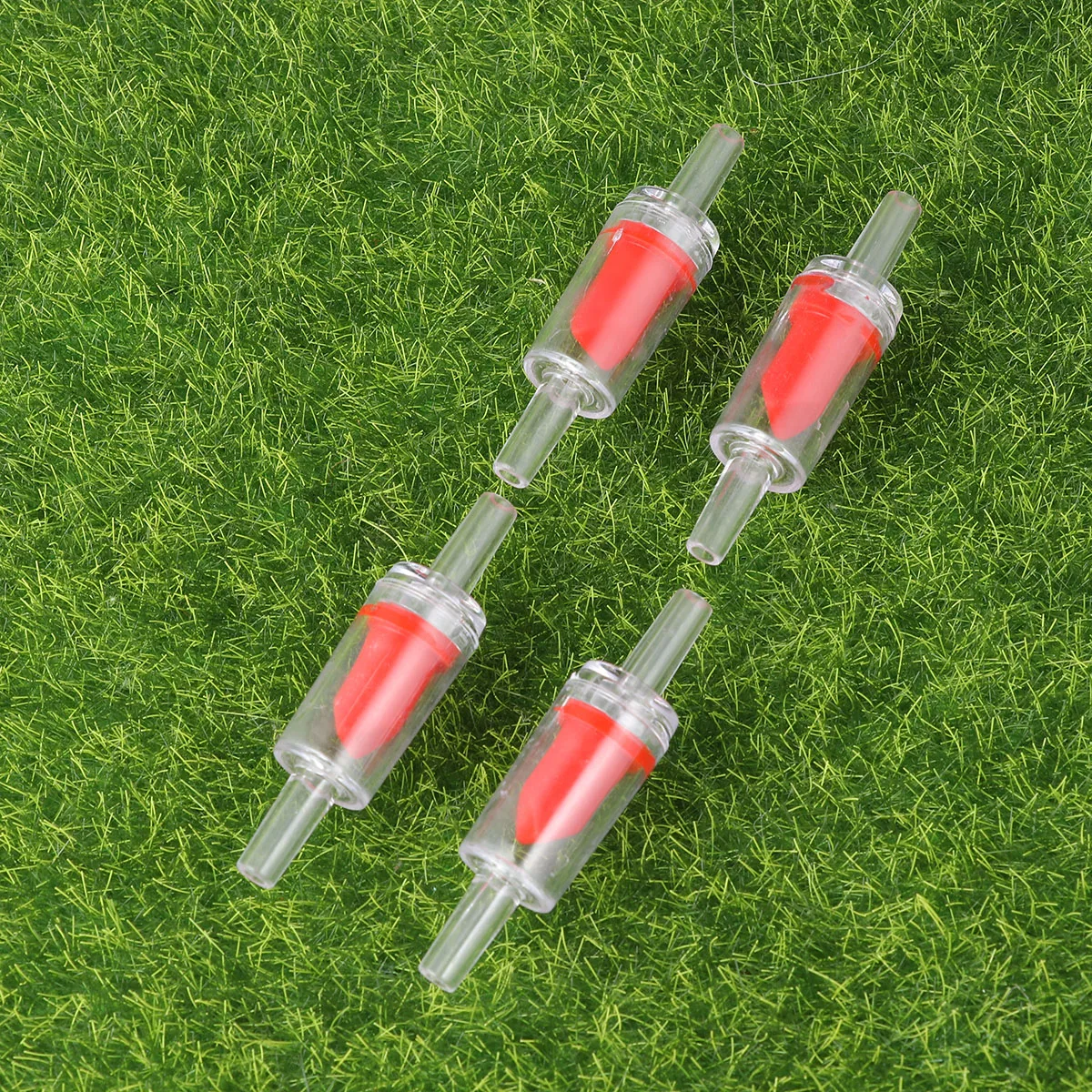 

20pcs 4Mm Aquarium Air Check Valve Non-Return Valve Fish Tank Aeration Pump Oxygen Tube Red Straight Connector Water Level