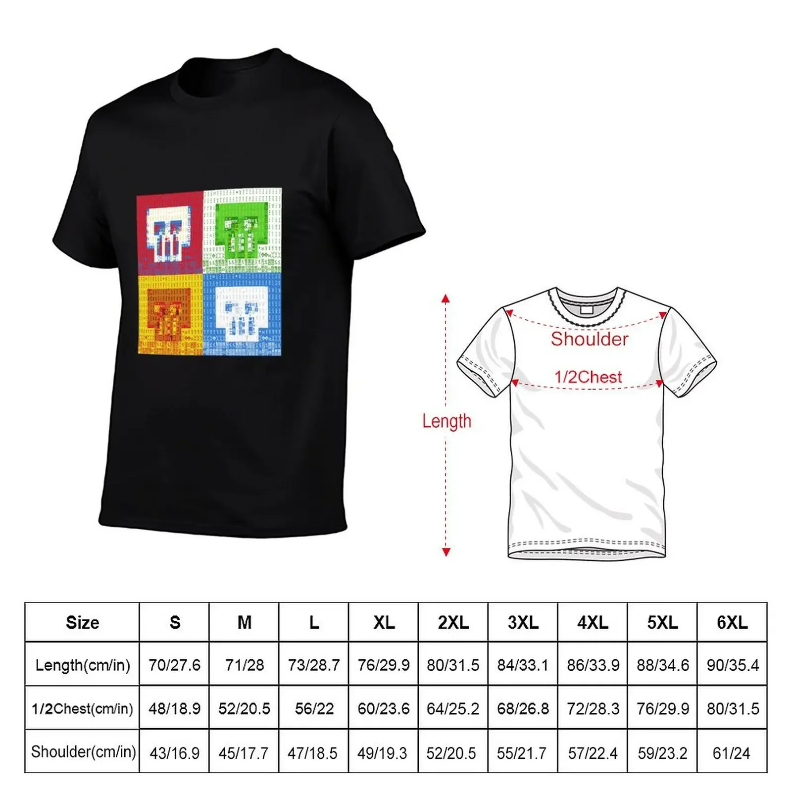 ASCII SMOLSKULL WARHOL T-Shirt man t shirt vintage clothes graphic shirts mens t shirts