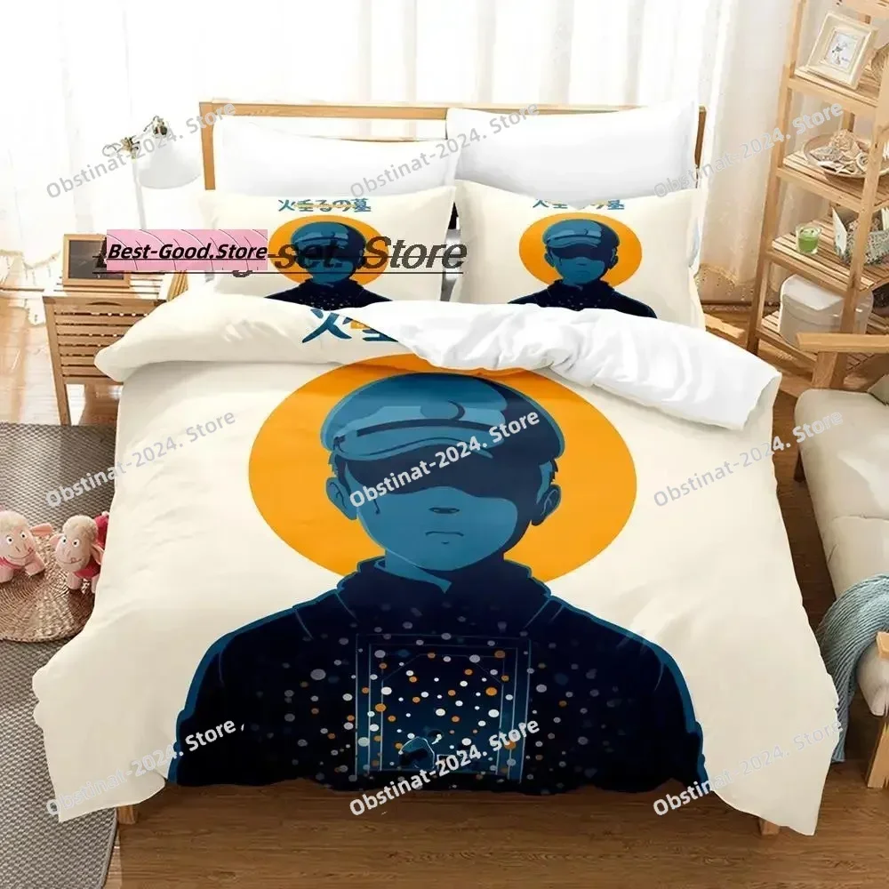 

3d Anime The Light Of The Fireflies Forest Bedding Set Printed single Comforter Duvet Cover Pillow Case 3 Pieces Kids Adult Size