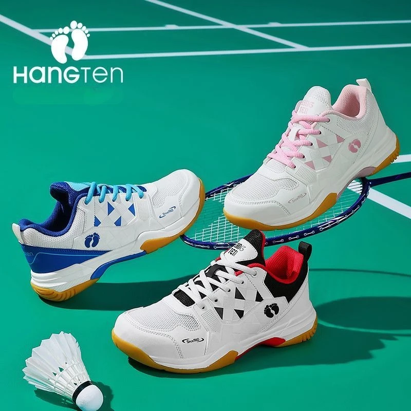 HANG TEN 2026 Summer New Youth Indoor Training Sneakers, Comfortable Non-Slip Professional Badminton Shoes