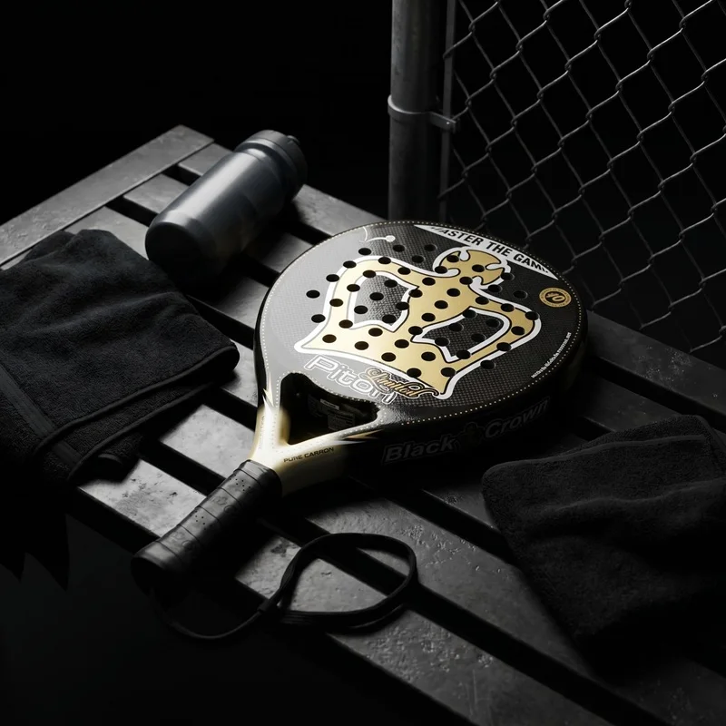3 Farben Crown Padel-Schläger aus Kohlefaser mit Logo-freier Tragetasche, Crown Hole Design für Erwachsenentraining und Wettkämpfe – Detail 5