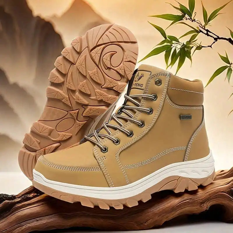 

Snow Boots Non-slip Sole Cheap Shoes For Men Woven Golf Men Yellow Men's Sneakers Sport Tenes Special Use News Outing