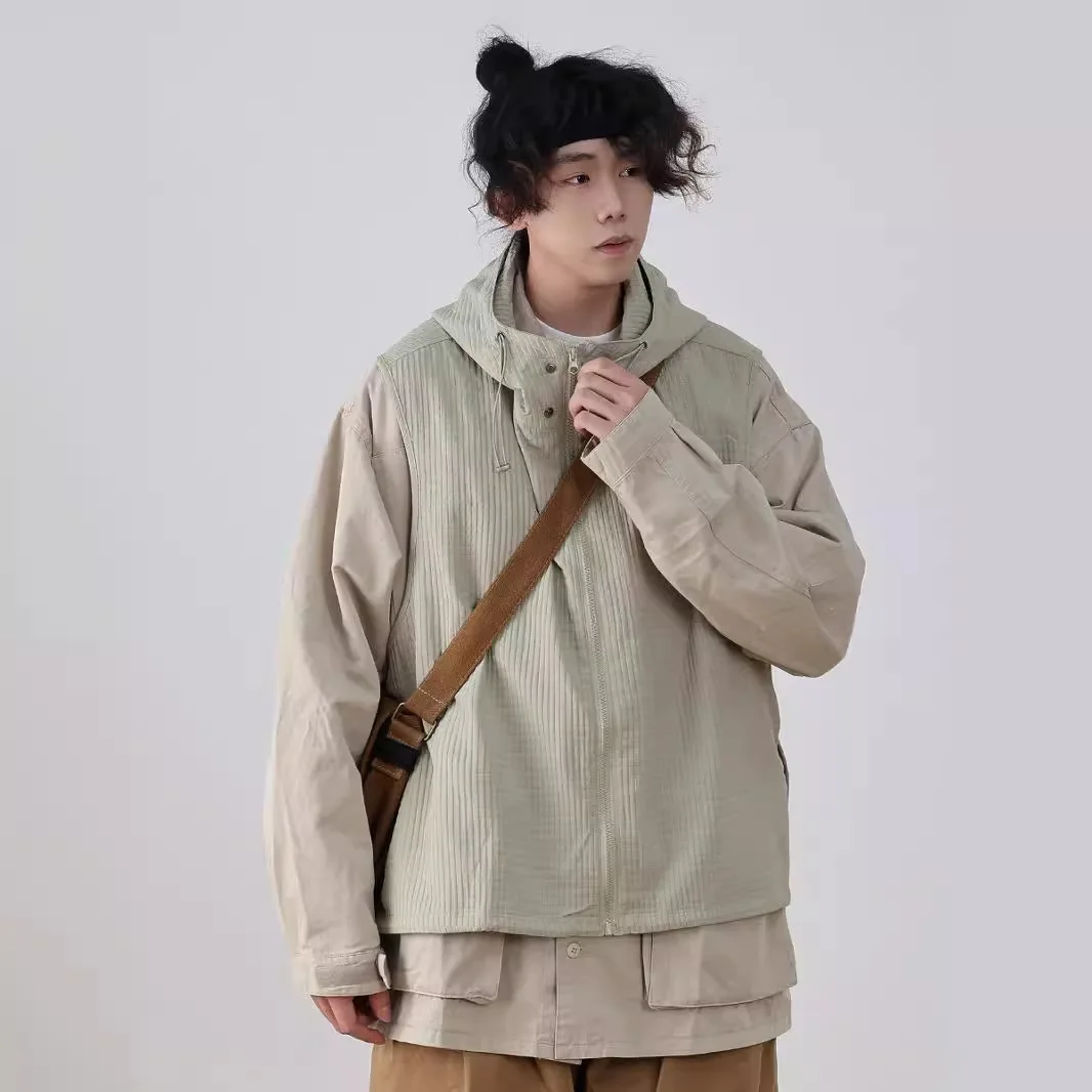 Sleeveless Coat Workwear Outdoor Loose Fit Hooded Vest Men Women Spring Autumn New Solid Simple All-matching Casual
