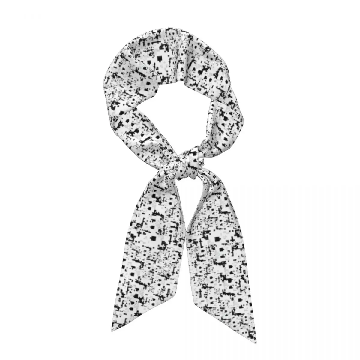 Anti Facial Recognition Women Long Narrow Scarf Silky Skinny Scarf Multi-use Neck Head Wrap for Office Daily Party