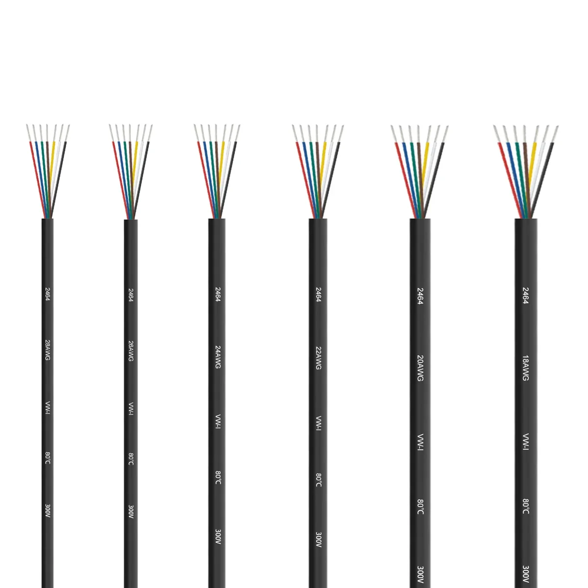 

7-жильный луженый медный многожильный провод 28, 26, 24, 22, 20, 18AWG, электрический провод для автомобильного динамика прицепа, аудиоосвещение, солнечная панель