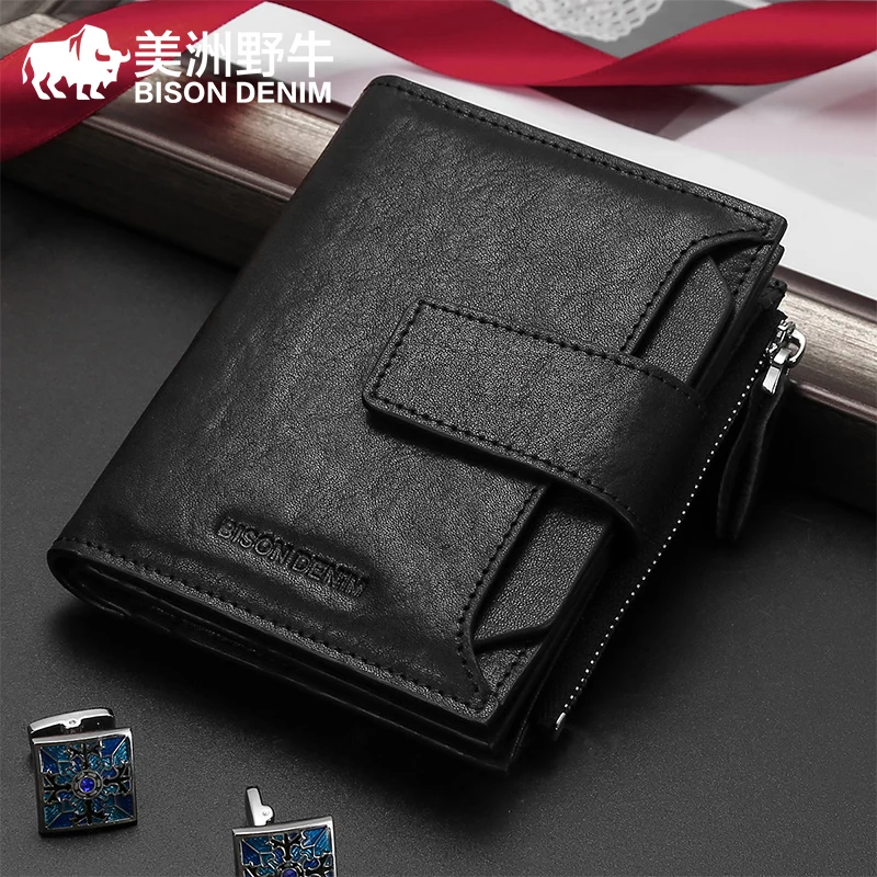 short-american-bison-genuine-leather-wallet-for-men-multi-card-slot-coin-purse-business-ol-style-vertical-shape-horizontal-pa