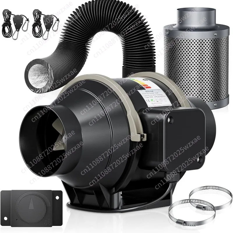 4/6 inch CE/ROHS/FCC certification knob speed regulation EC pipe fan carbon can filter sleeve