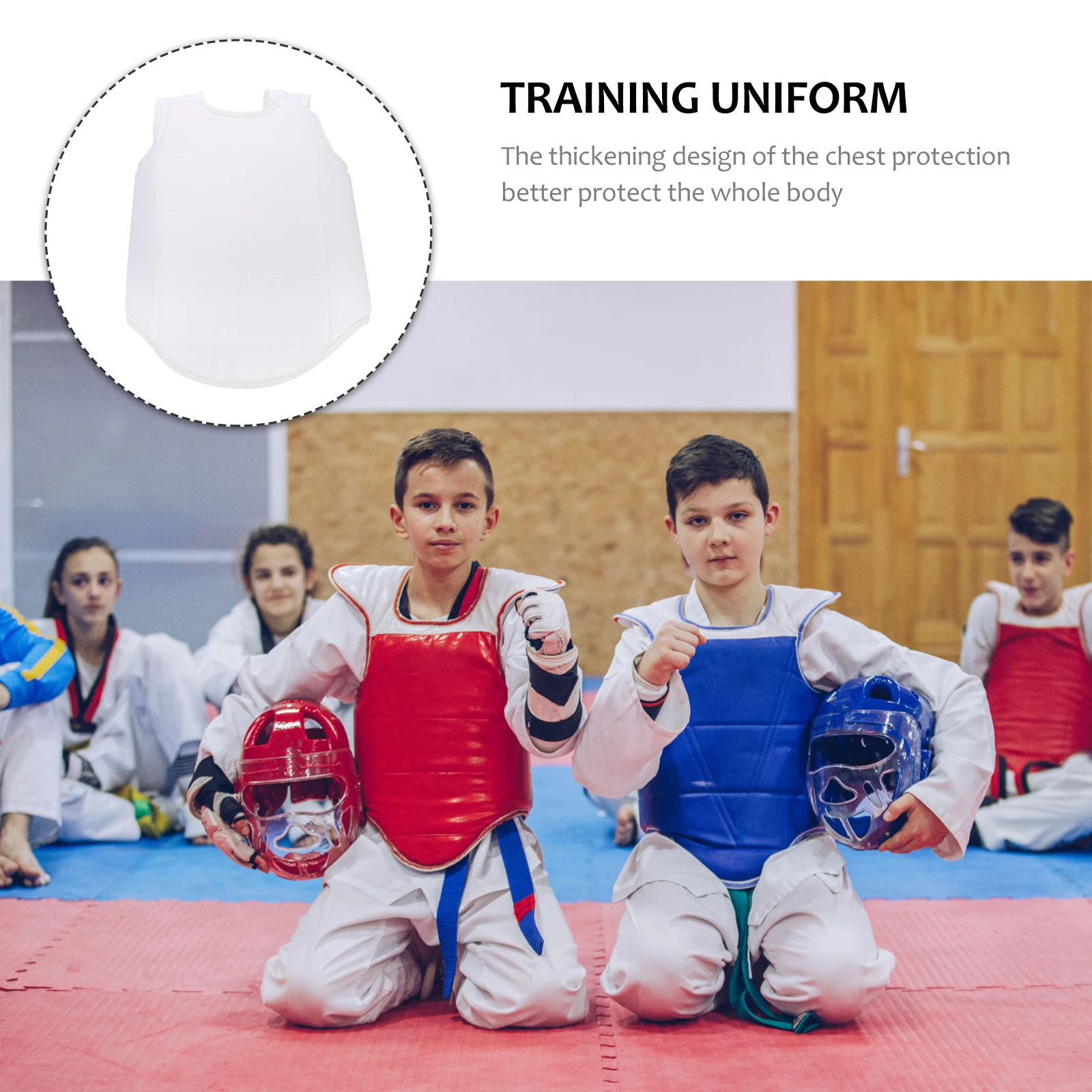 

Vest Boxing Chest Protector Professional Training Uniform Karate Protective Gear Protection Youth White Equipment