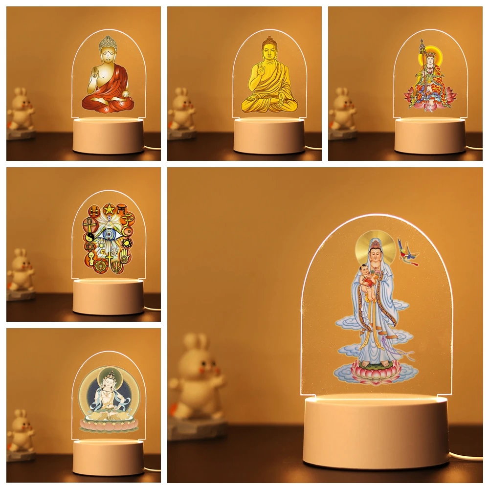 The golden body of Buddha 3D Led Night Light Color Changing 16 Rgb Ambient Lights For Bedroom  Room Decor