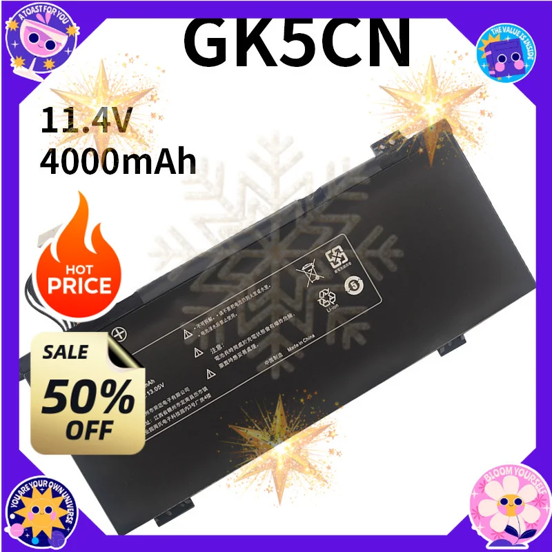 SWZY 11.4V 4000mAh GK5CN-00-13-3S1P-0 Laptop Battery for MECHREVO X8Ti Z2 MACHENIKE T90 Plus T90-T3p F117-B F117-B2 GK5CN GK5CN4