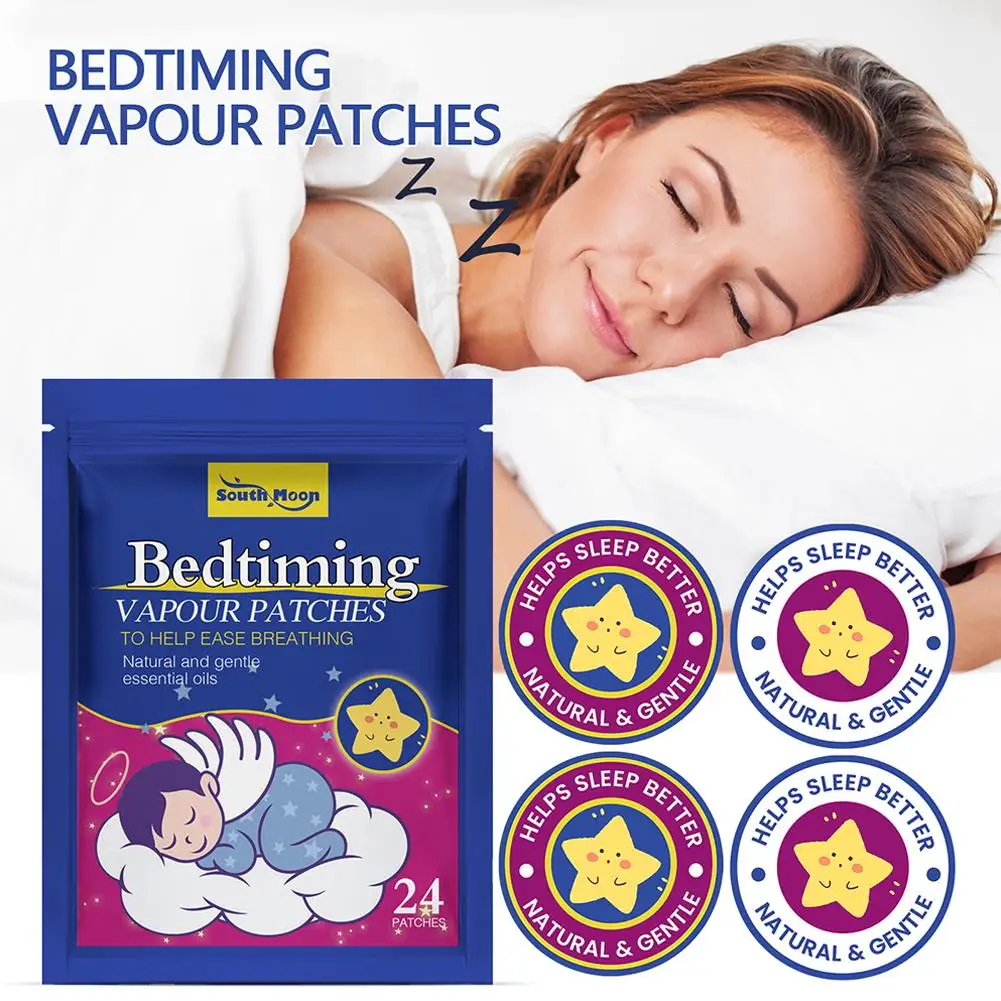 24Patches Sleep Patch Natural Sleep Aid Patch Sleeping Sticker for Adults Improve Sleep Cycle Nighttime Body Care