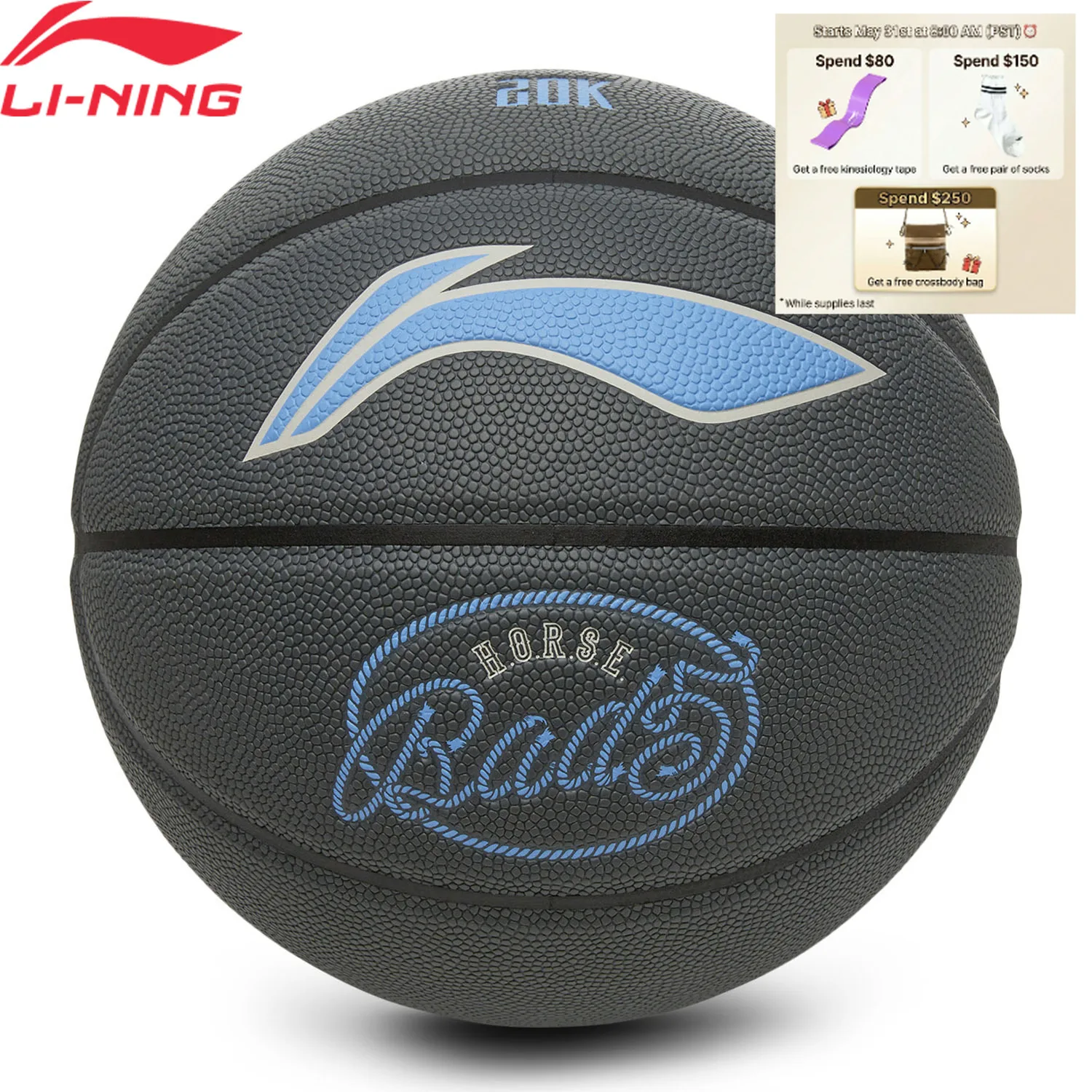 

Li-Ning Unisex BADFIVE B8000 Elite Fashionable Basketball Size 7 Uninflate Stable Durable LiNing Indoor & Outdoor Ball ABQW017