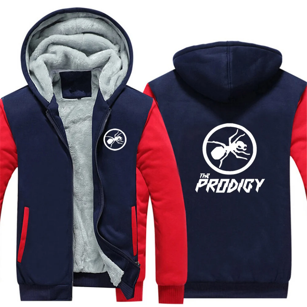 The Prodigy Punk Bigbeat Rock Band New Men Hoodie Winter Thick Warm Zipper Coat Casual Daily Sportwear  Hoodies Sweatshirts