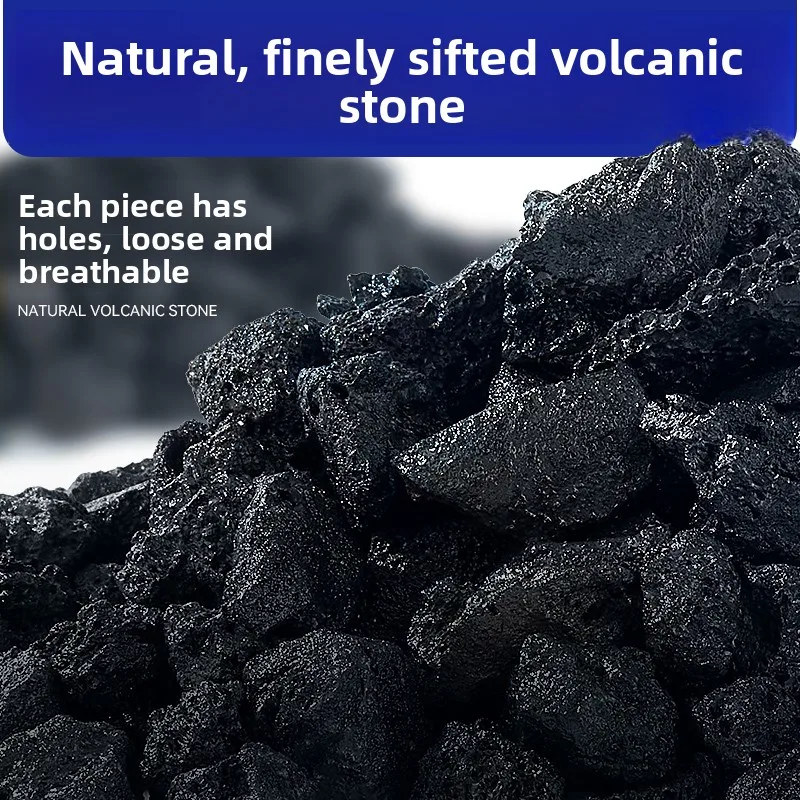 Natural Black Volcanic Rock Particle Aquarium Bottom Sand Filter Mulch Soil Cactus Landscape Decorative Material for Turtle