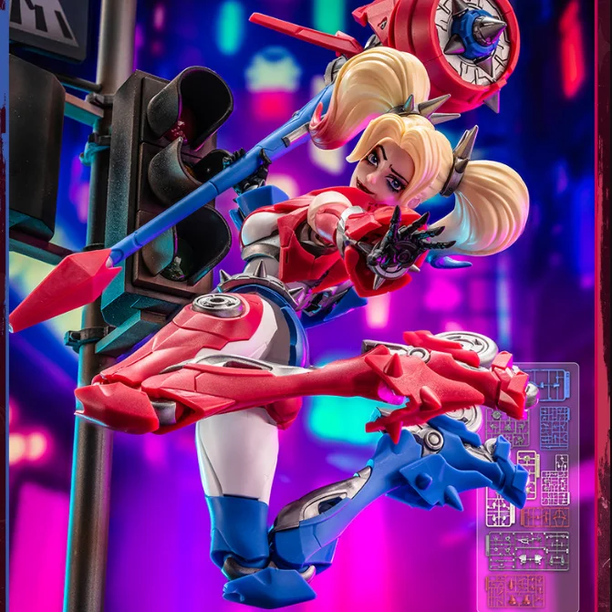Genuine Blokees DC Heroes Beyond Version Harley Quinn 42 Articulations Model Kit Action Figure Interchangeable Accessories Gift