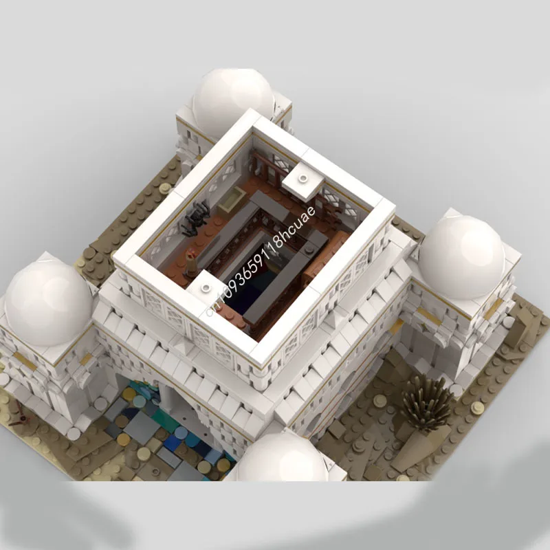 2150 Uds. MOC Castillo del templo árabe modelo bloques de construcción idea arquitectura juguetes modulares creativos DIY niños ladrillo regalos de navidad