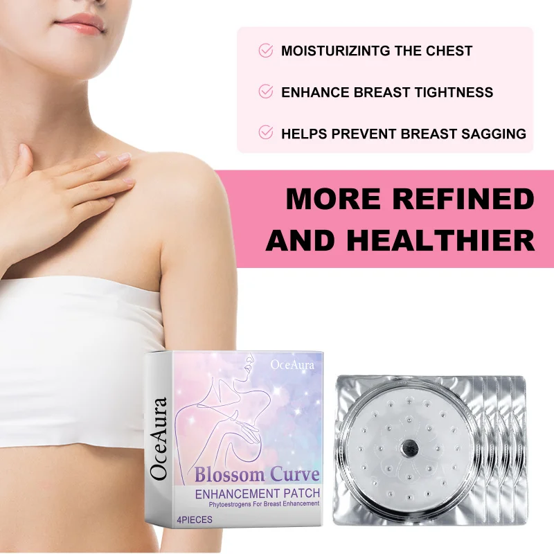 Breast Lift Patches - Fenugreek Seed, Cocoa Butter & Hyaluronic Acid, Firm, Hydrate & Prevent Sagging, Chest Contour Care