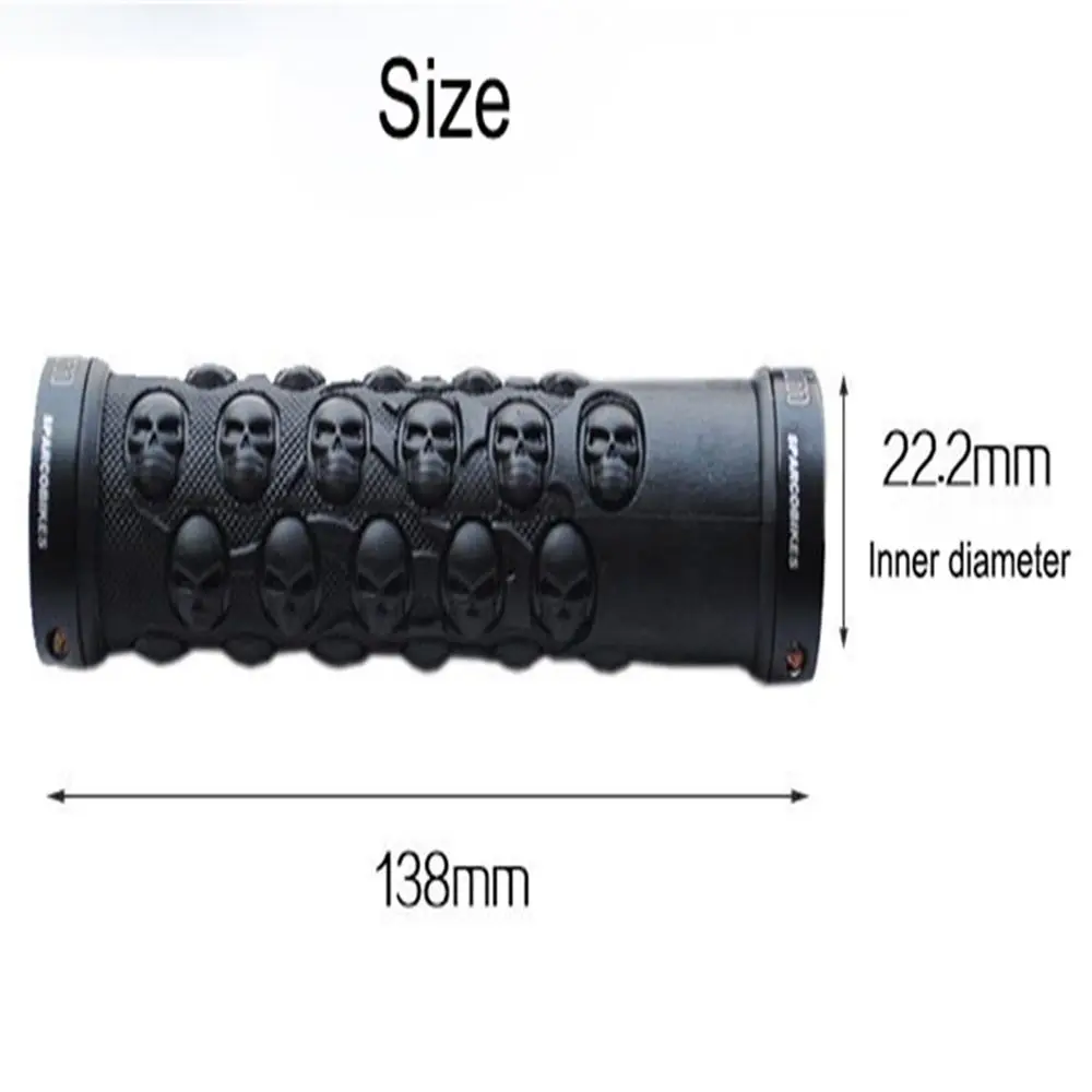 NEW Propalm Skull Bicycle Grips, Mountain Road Bike Handle Bar Grips, Anti-Slip Comfortable Rubber Bike Handlebars HY-702EP