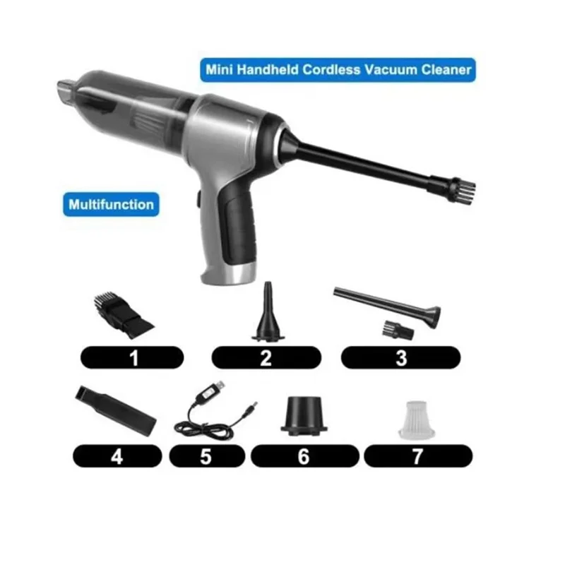 

3-In-1 Car Vacuum Cleaner+5XFilters 120W 9000Pa Super Powerful Wireless Blow Suck Dual-Purpose Keyboard Vacuum Cleaner-B jasmine