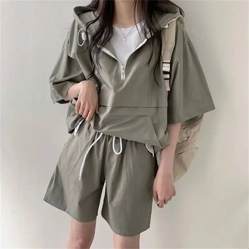 طقم بدلة رياضية نسائية مكون من قطعتين تي شيرت صيفي من Faion Ensemble ملابس كاجوال مريحة للسيدات #5