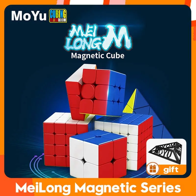 MoYu Meilong Magnetic 2x2 3x3 4x4 5x5 Magic Speed Cube Meilong 2M 3M 4M 5M Pyraminx M Fidget Toys Stress Reliever Toy