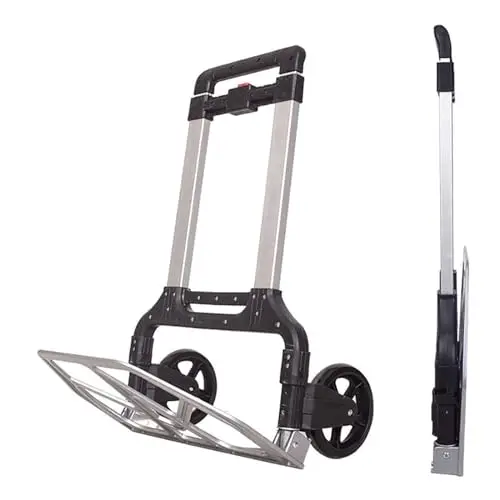 Shopping cart Lightweight Shopping Carts Portable Trolley Car Folding Aluminum Alloy Grocery Cart Heavy Trailer