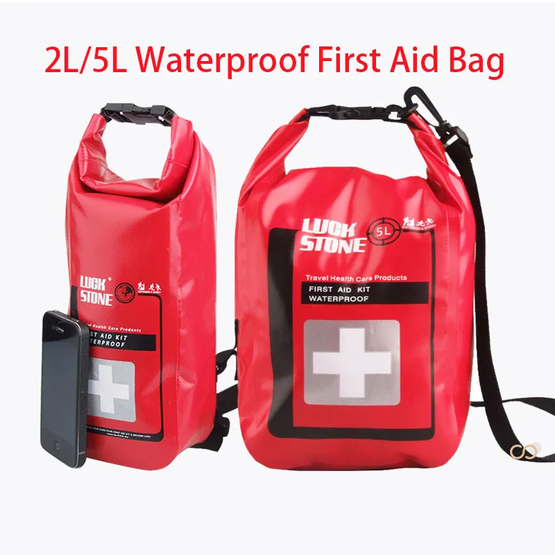 

2L/5L Large Capacity Waterproof First Aid Bag Outdoor Camp Emergency Kits Case Only For Home Car Travel Fishing Hiking Sports