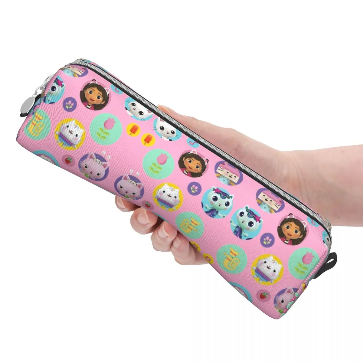 Kawaii Pencil Case Gabby DollHouse Icons Pencil Pouch School Pencil Cases Students Zipper Custom School Stationery