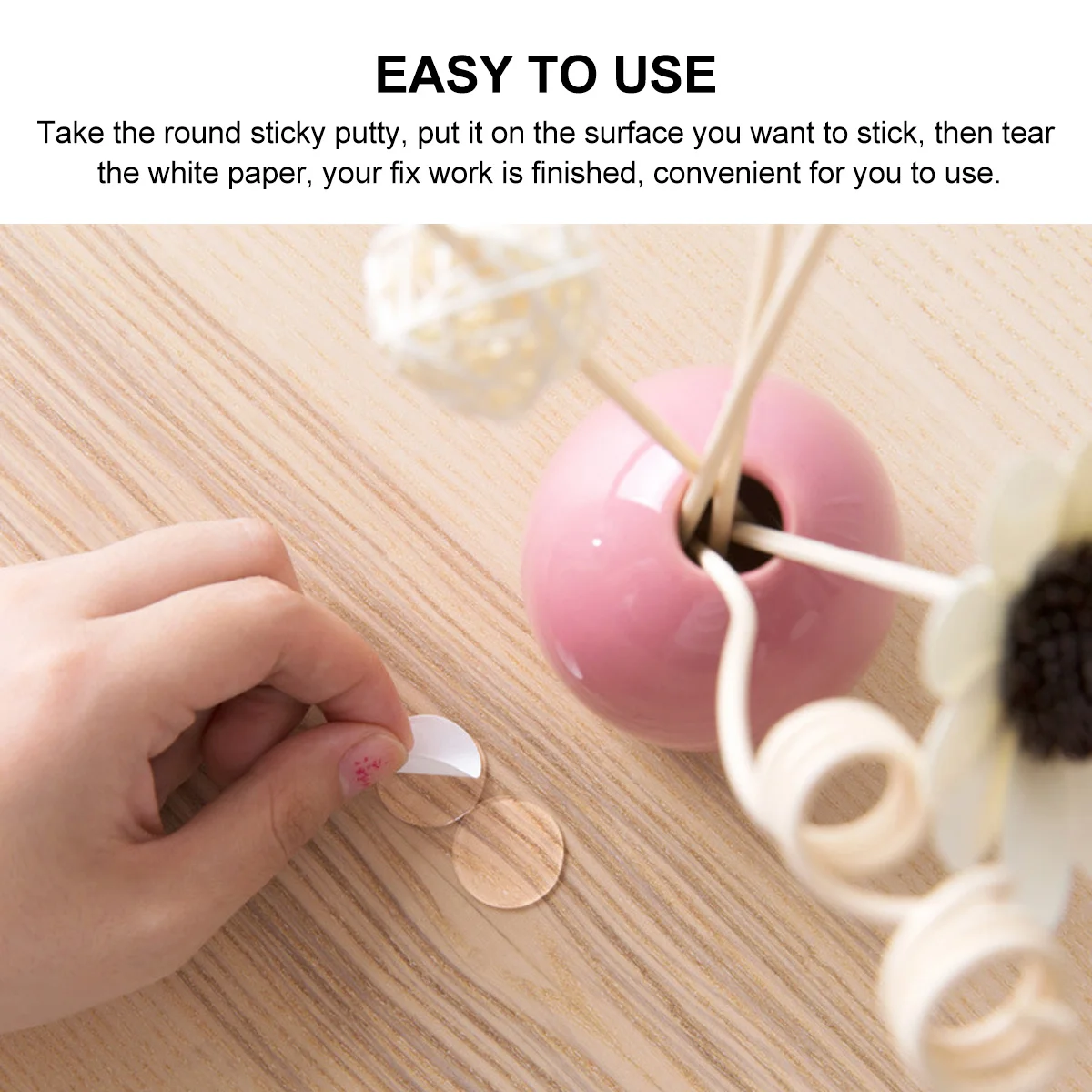 700 قطعة 10 ورقة معجون لاصق أكريليك واضح للإزالة لزجة تصاعد النقاط مزدوجة الوجهين المعجون المستديرة للوحات الملصقات #2