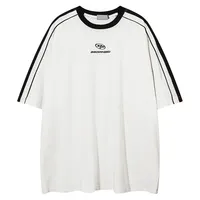 Qinglin Men's Wear Basic Style American Trendy Short Sleeve T-Shirt Loose Fit Casual Women's Top For Couples Summer Wear