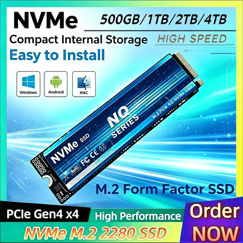 NQ M.2 NVME SSD 1TB M.2 2280 PCIe Hard Drive Disk Internal 500GB Solid State Drive for Laptop PC