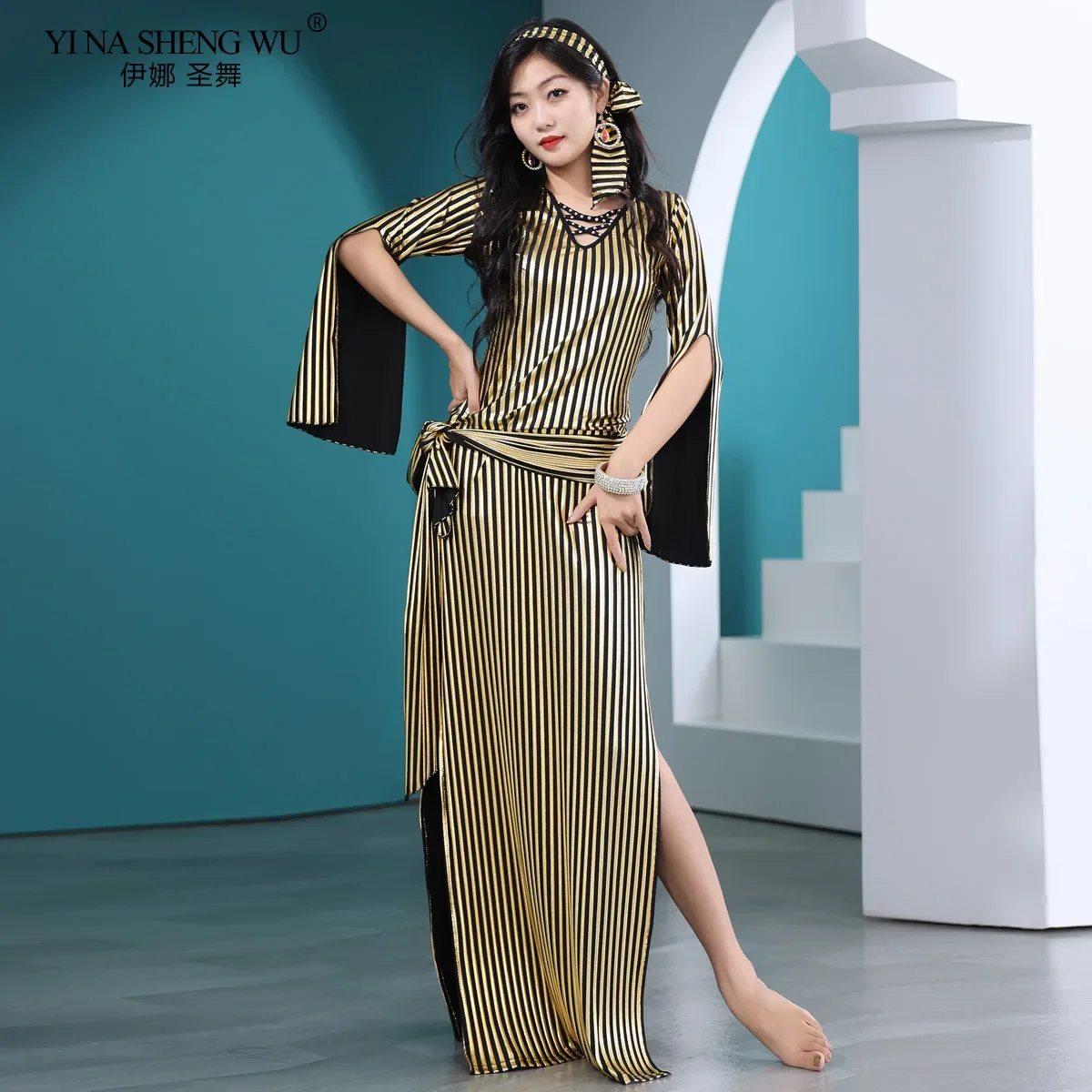 ملابس رقص البطن أنيقة الأداء المهني الزي للنساء مثير ممارسة البدلة رداء فستان عرض الحفلات جديد 2024 رائجة البيع #3