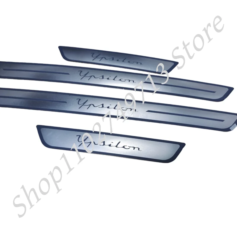 Car Styling Ultra thin Stainless Steel Door Sill pedal Scuff Plate for LANCIA Chrysler Ypsilon 4pcs 2023 2024