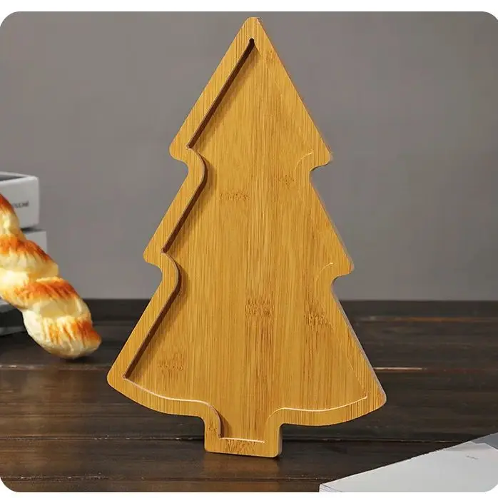 Christmas Tree Shaped Wooden Serving Platters, Decorative Appetizer, Cheese, Cookie Trays, Sandwich, Dessert, Snacks