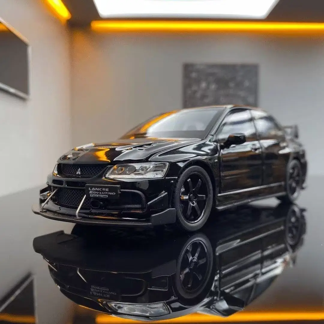 

JDM 1:32 Mitsubishi Lancer Evolution Right Rudder Serie Super Racing Metal Alloy Diecast Car Model Sound & Light Gift For Friend
