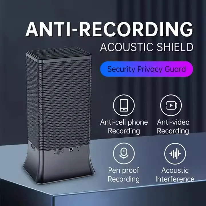 High Power Full Coverage Anti Audio Recording Anti Voice Recorder Device White Noise to Conference Privacy Microphone