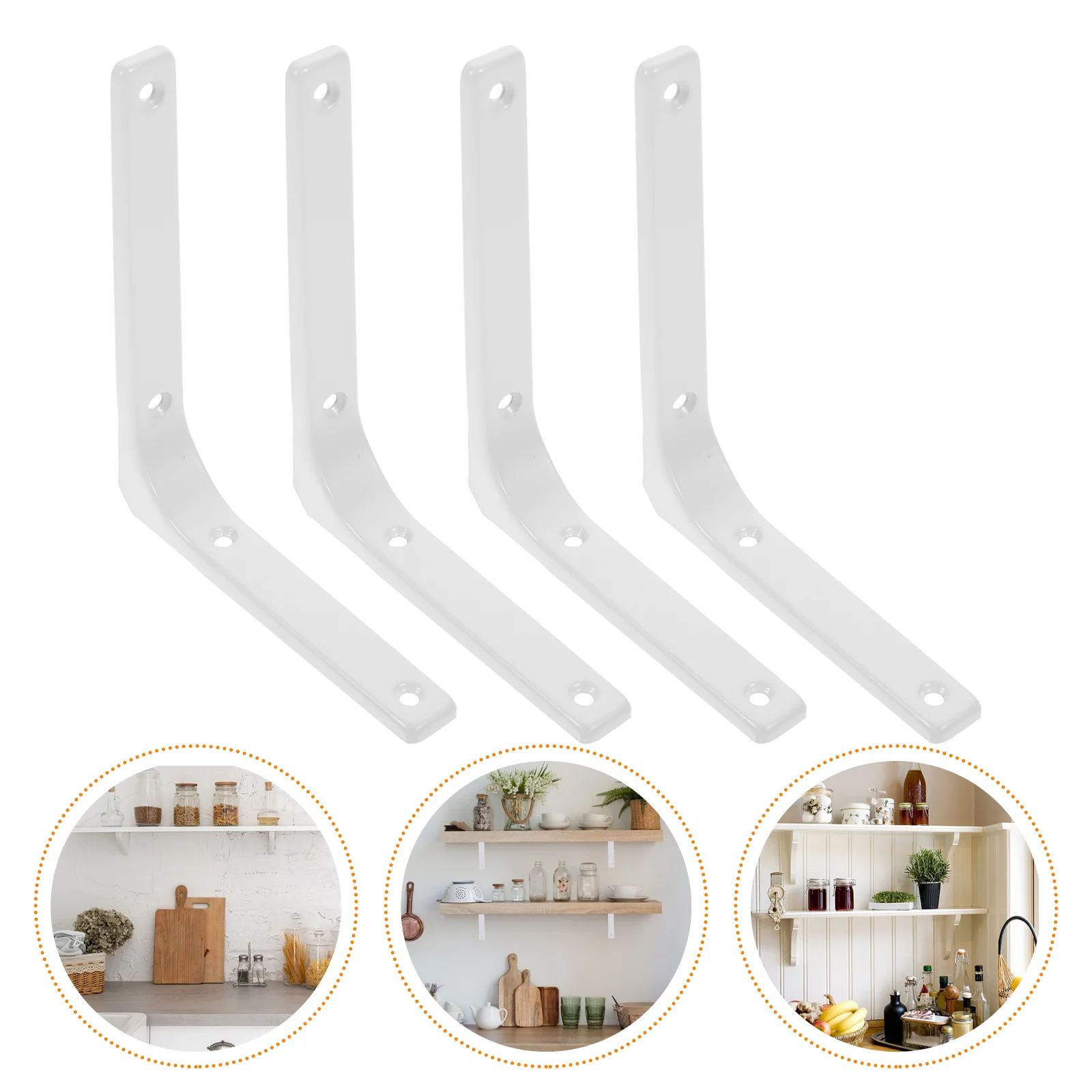 

4 Pcs Stainless Steel Shelf Angle Shelves for Hidden Mounts Brackets Support Heavy Duty Hinge Wall Corner Mounted Shape