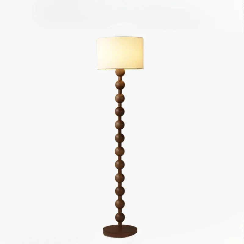 

Solid wood floor lamp retro log wind bedroom study art vertical lamp