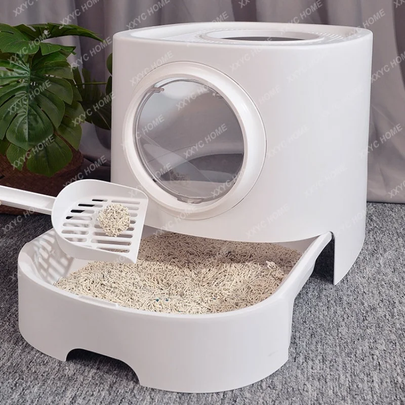 

Cat Litter Box Drawer Top-in Splash-Proof Deodorant Deodorant Large Oversized Cat Litter Toilet