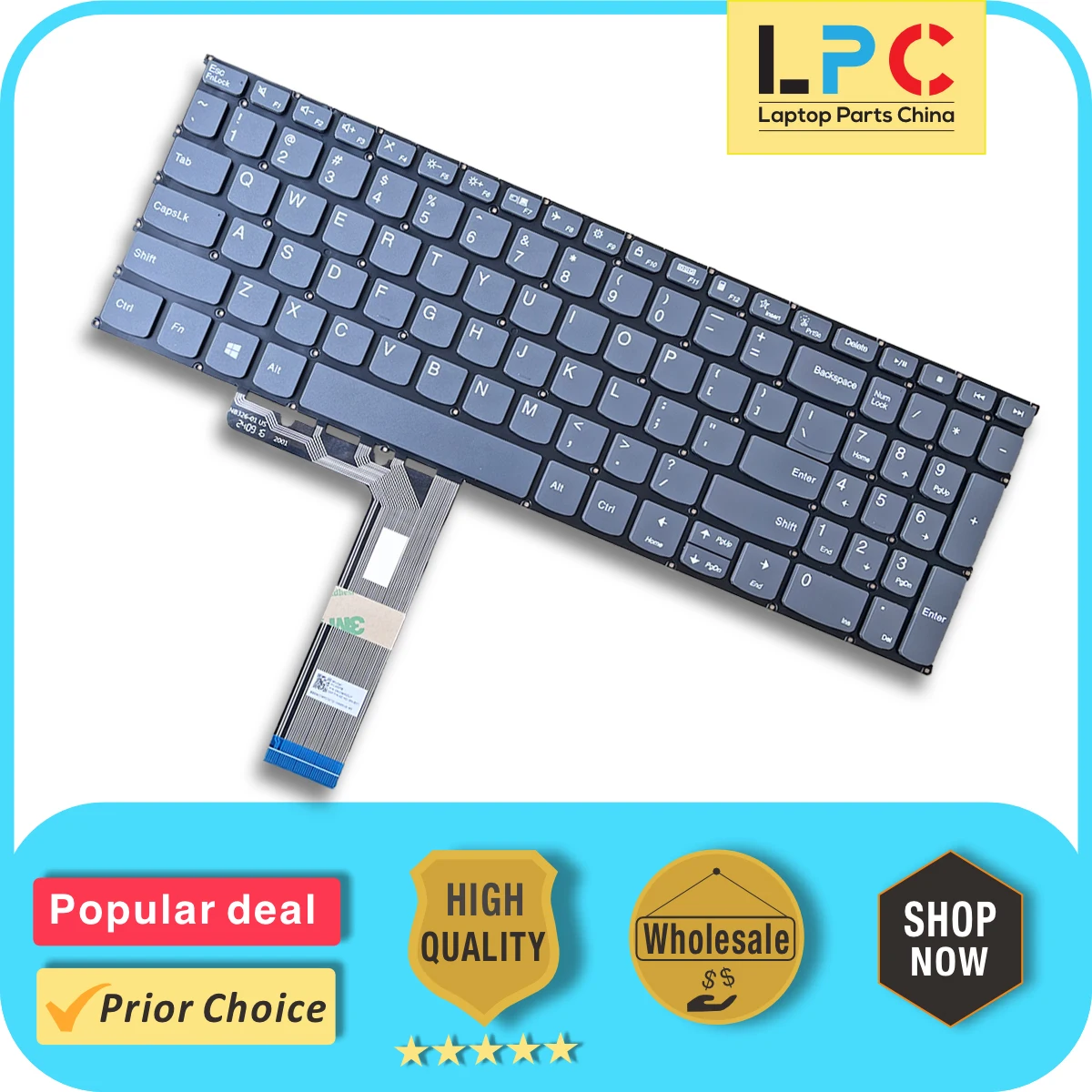 For Lenovo IdeaPad 3-15ITL6 3-15ADA6 3-15ALC6 Laptop Keyboard without Backlit Pointer New US Replacement Laptop Keyboard