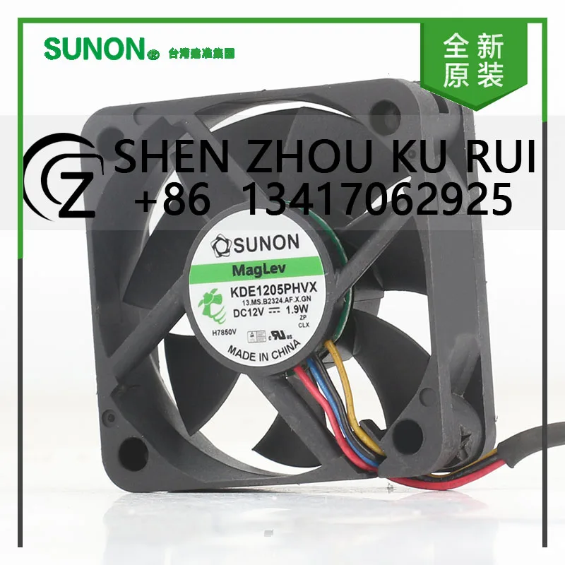 

Sunon 5 В 24 В 48 В постоянного тока 12 В 1,9 Вт AC EC 5015 KDE1205PHVX 5 см Магнитная подвеска Бесшумный вентилятор охлаждения с управлением скоростью ШИМ 50X50X15 мм